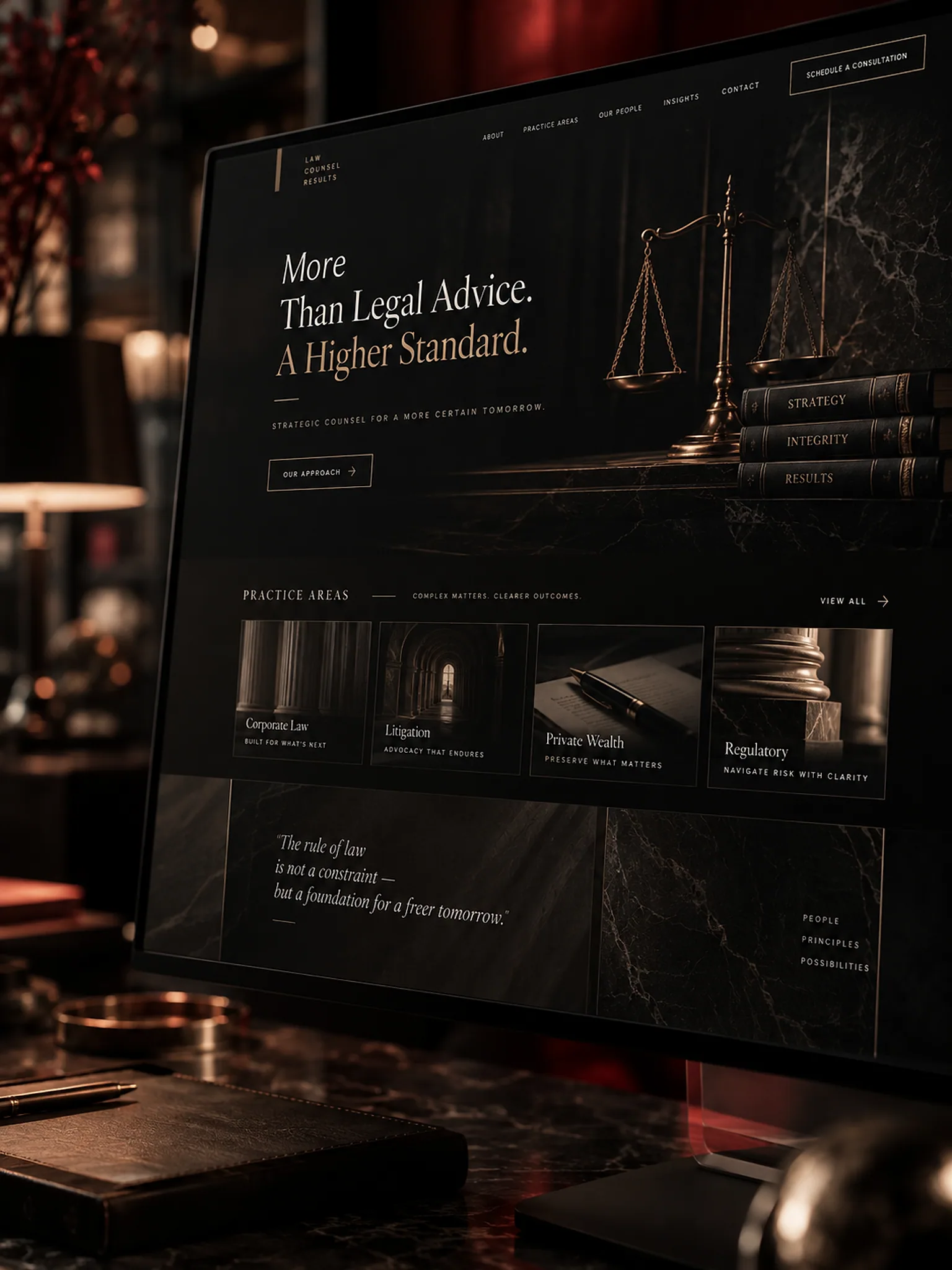 Rodrigues Advocacia — detalhe da interface