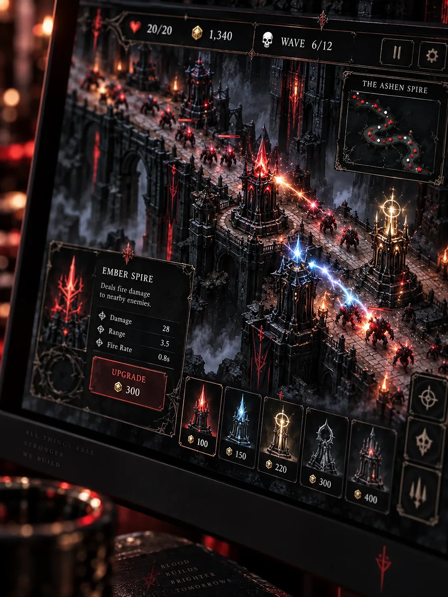 Valedorn TD — detalhe em close