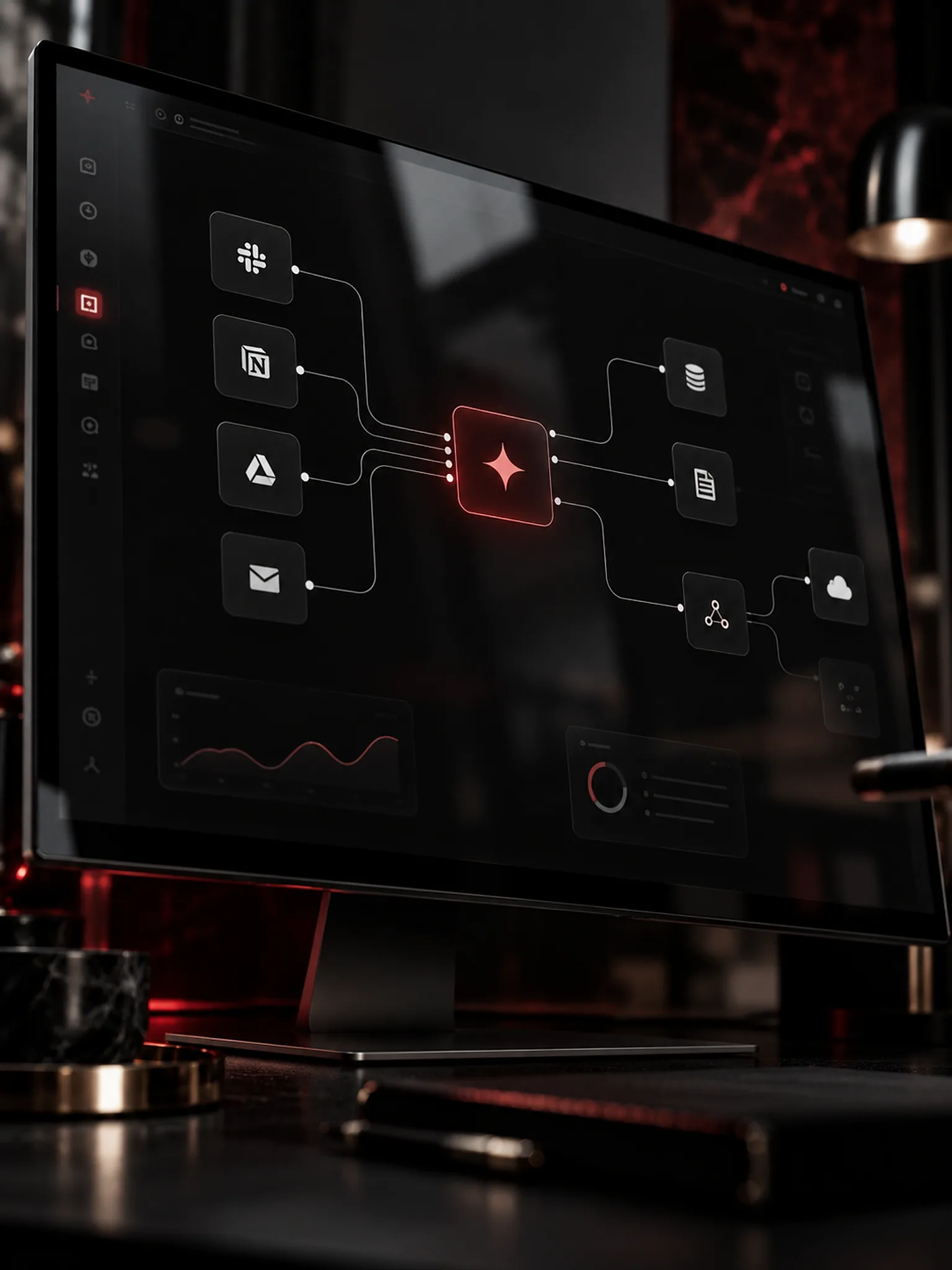 Automação de processos — detalhe da interface