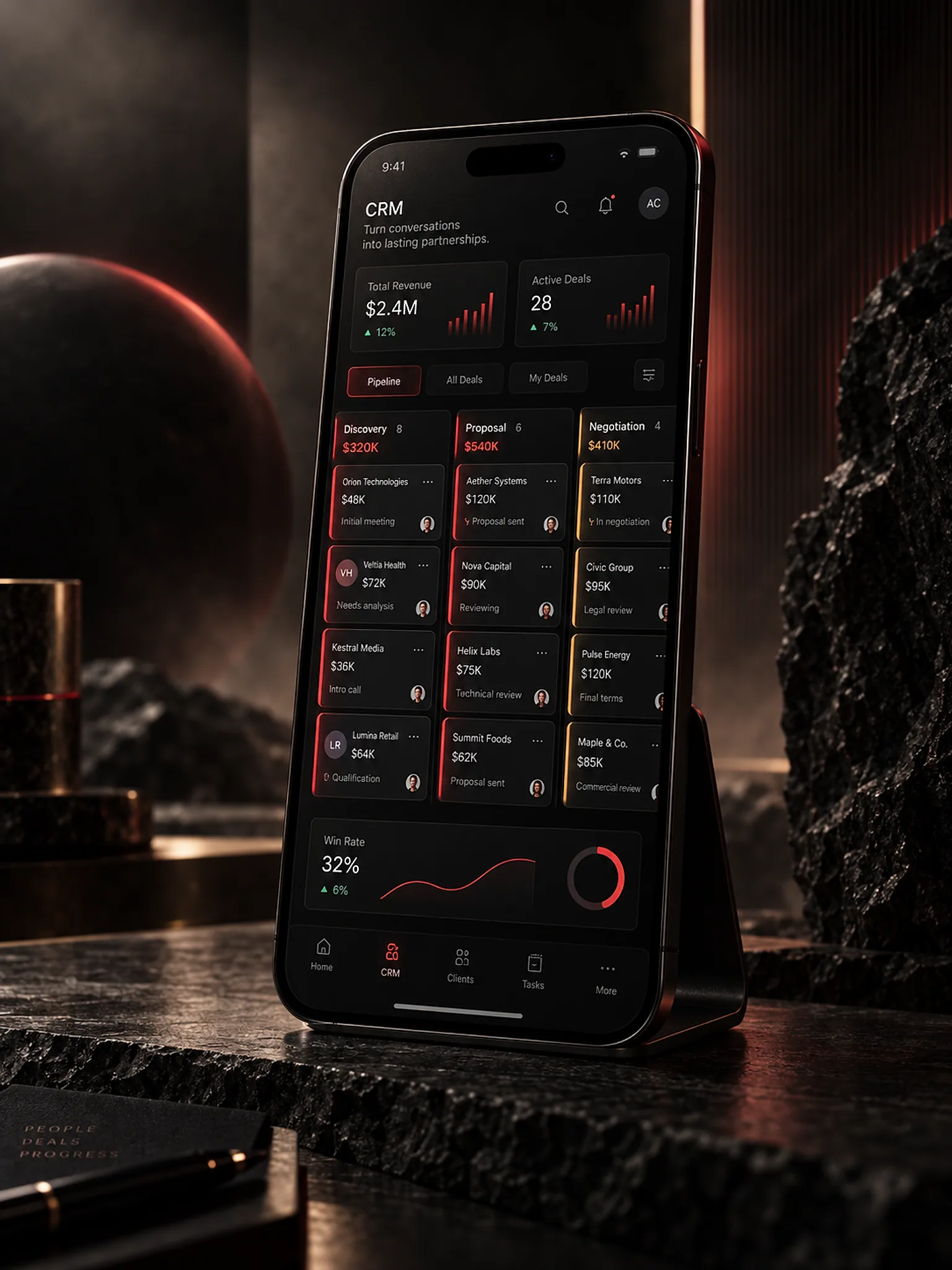 CRM sob medida — versão mobile